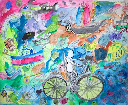 自転車の絵１