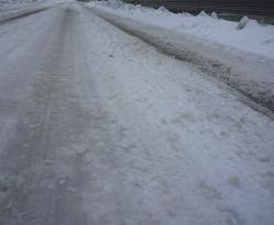 Icy Road In Yabe