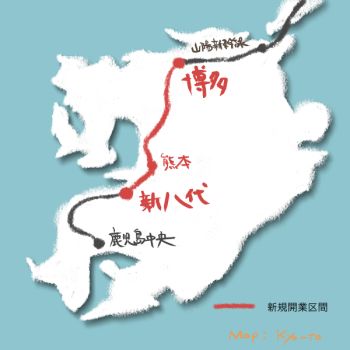 九州新幹線マップ