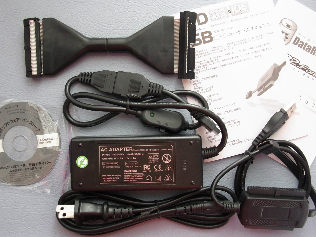 654円 【数量限定】 Groovy UD-500SA IDE SATA → USB2.0 変換アダプタ
