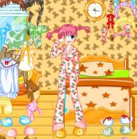 パジャマ姿の女の子着せ替えゲーム　Sweet Pajamas dress up game