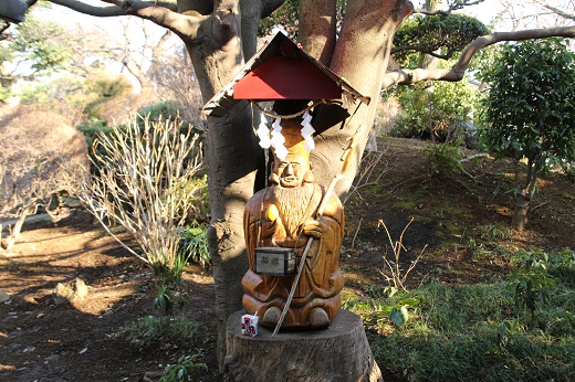 木彫りの「福禄寿神」