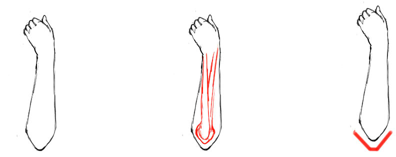 肘の描き方11