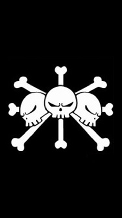 ワンピース携帯待ち受け海賊王 海賊旗 トレードマーク