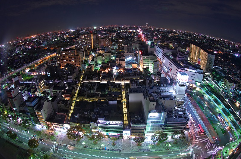 堺市役所展望ロビーからの夜景