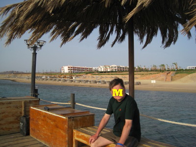 ２０１２年エジプト　ビーチから見たホテル　１