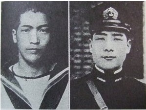 上海で支那保安隊に殺害された（昭和12年8月8日）大山勇夫海軍中尉（右）と斉藤與蔵一等水兵（左）